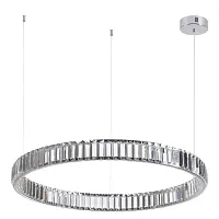 Люстра подвесная Vekia 4930/45L Odeon Light прозрачная на 1 лампу, основание хром в стиле современный кольца Люстра подвесная Vekia 4930/45L Odeon Light прозрачная на 1 лампу, основание хром в стиле современный кольца